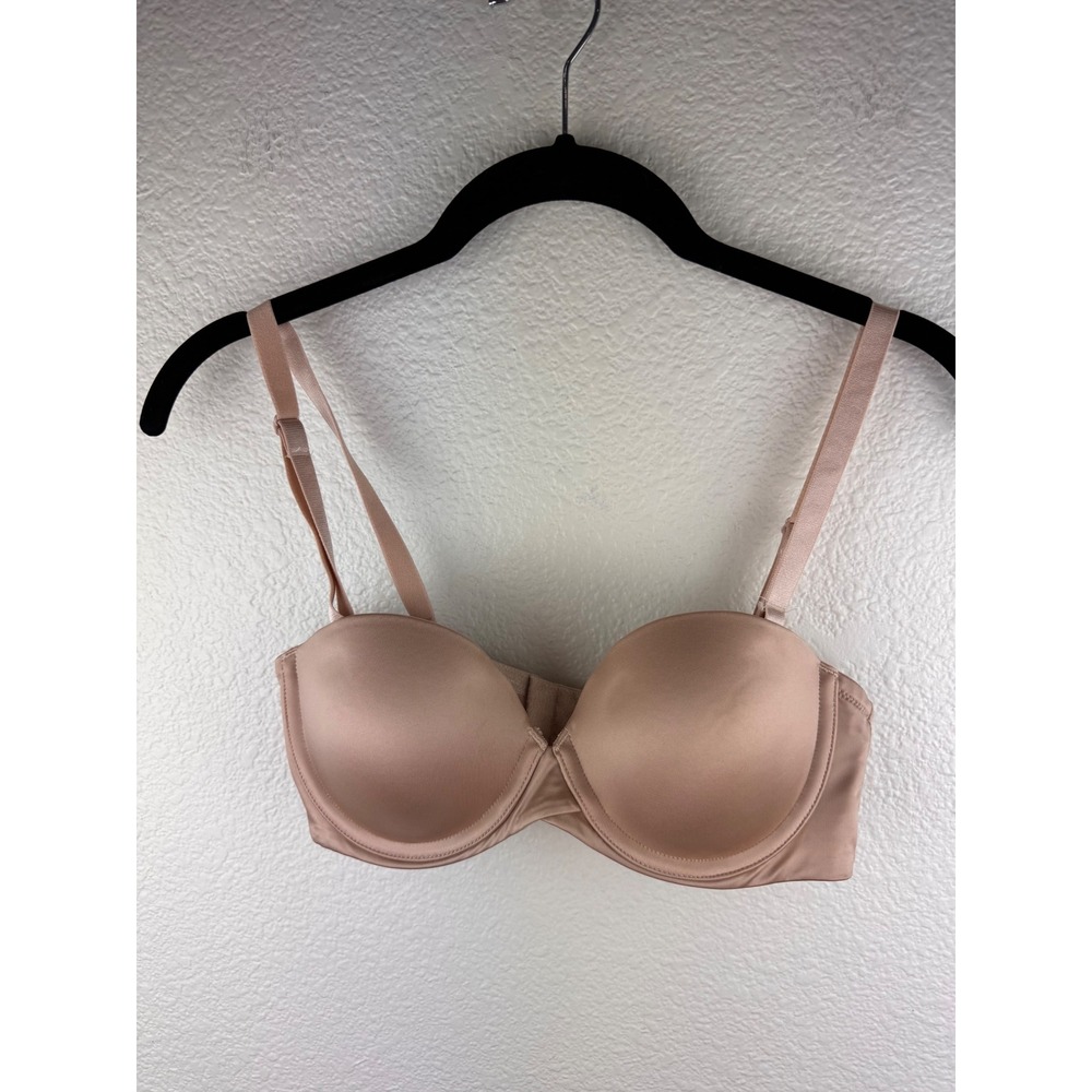 Maidenform Strapless Underwire Bra Convertible Beige 34B Nude‎ Smooth Everyday